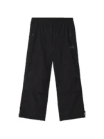 5cm Black Logo Print Trousers