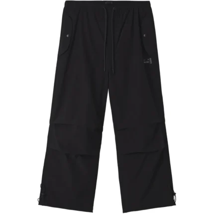 5cm Black Logo Print Trousers