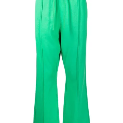 5cm Green Drawstring Cotton Track Pants