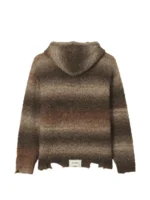 distressed ombré effect zip up hoodie (1)