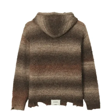 distressed ombré effect zip up hoodie (1)