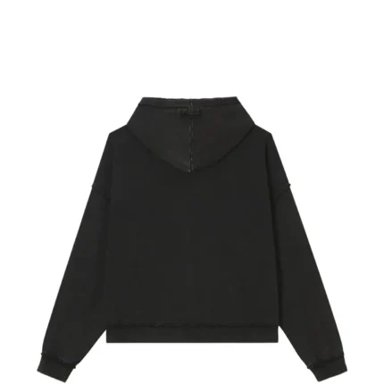 graphic print raw edge hoodie (1)