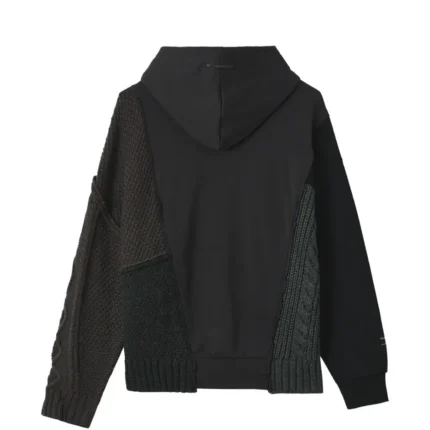patchwork cable knit hoodie (1)