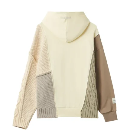 patchwork cable knit hoodie (3)